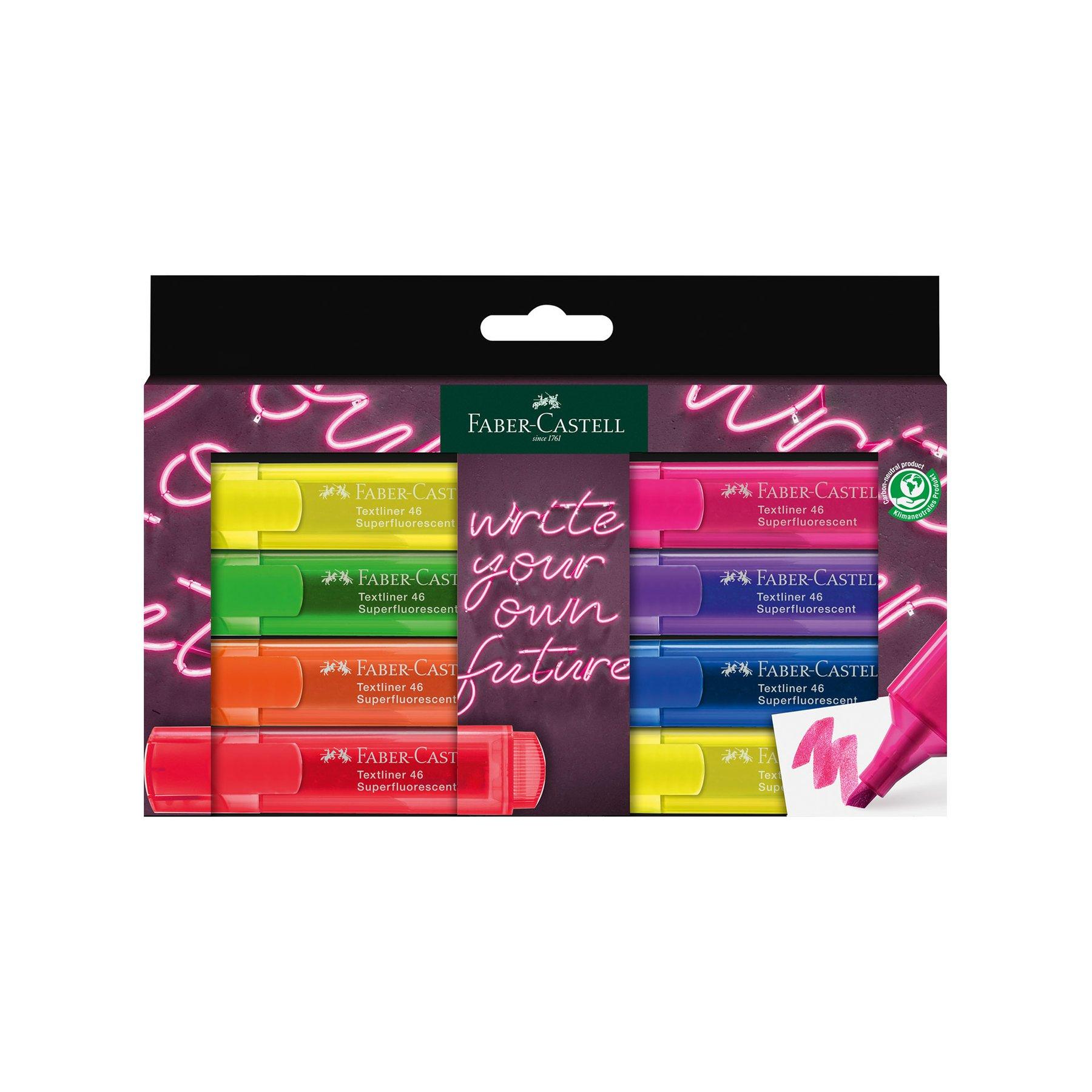 Faber-Castell Текст маркер 1546, неон, 8 цвята, в картонена кутия | JAR Computers Faber-Castell Текст маркер 1546, неон, 8 цвята, в картонена кутия