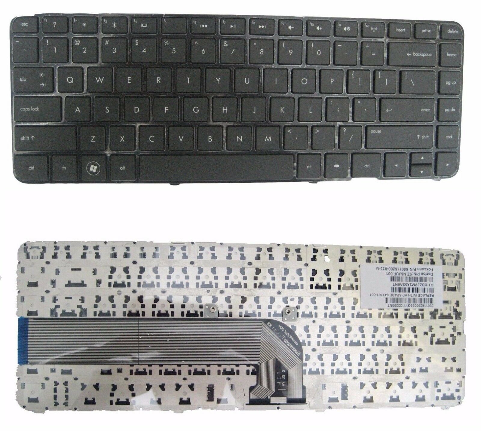 Клавиатура за лаптоп HP Pavilion DV4 DV4-3000 DV4-4000 dv4t-4000 Черна с Черна Рамка с Кирилица / Black Frame Black | JAR Computers Клавиатура за лаптоп HP Pavilion DV4 DV4-3000 DV4-4000 dv4t-4000 Черна с Черна Рамка с Кирилица / Black Frame Black