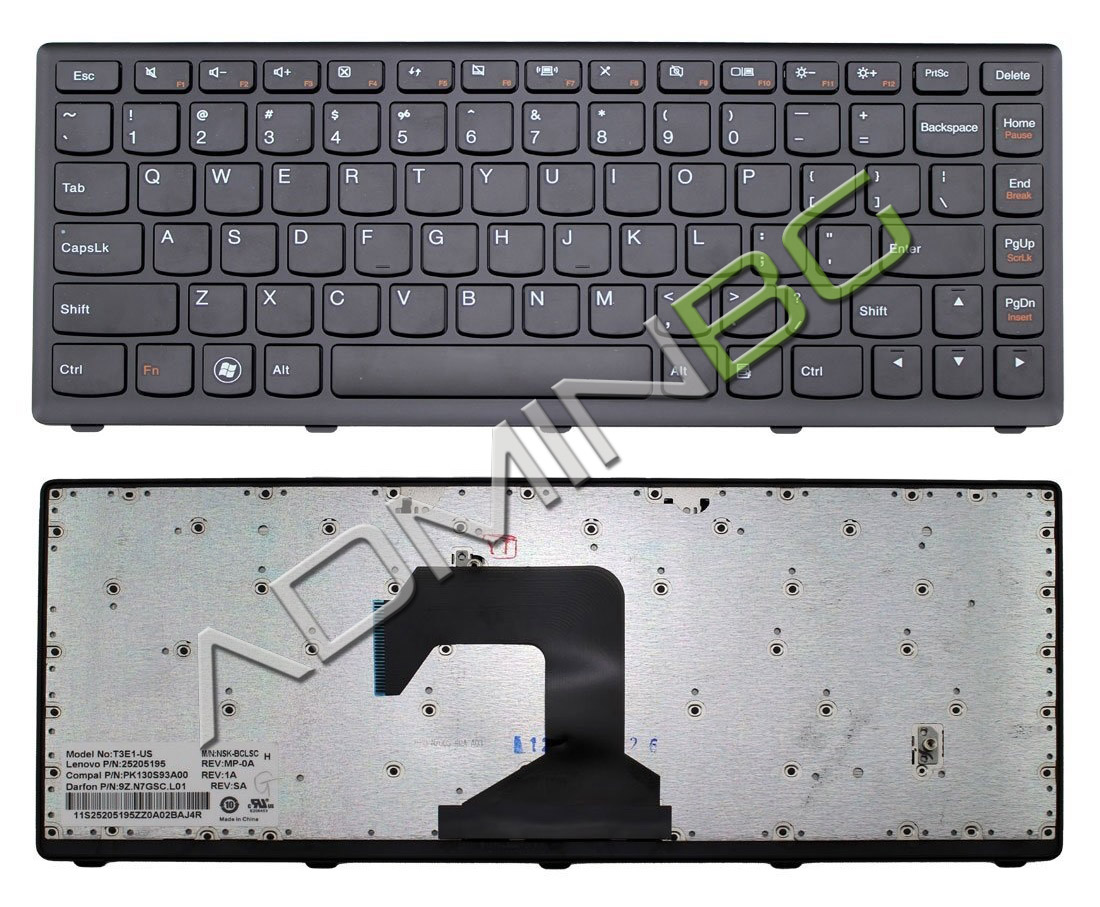 Клавиатура за лаптоп Lenovo IdeaPad S400 Black Frame Black | JAR Computers Клавиатура за лаптоп Lenovo IdeaPad S400 Black Frame Black