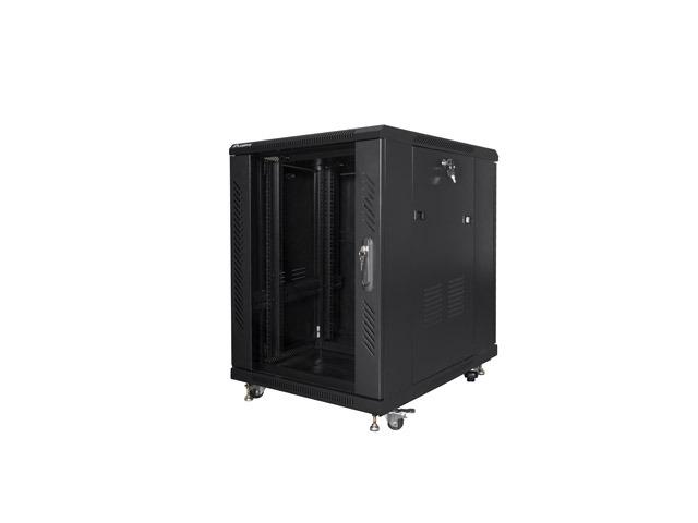 Lanberg rack cabinet 19" free-standing 15U/600x800 (flat pack) black