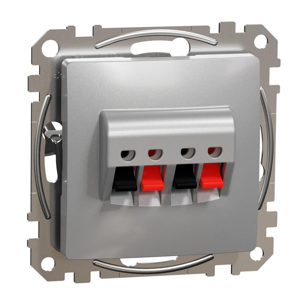 Розетка високоговорител двойна Алуминий - SCHNEIDER ELECTRIC Sedna Design SDD113411 | JAR Computers Розетка високоговорител двойна Алуминий - SCHNEIDER ELECTRIC Sedna Design SDD113411