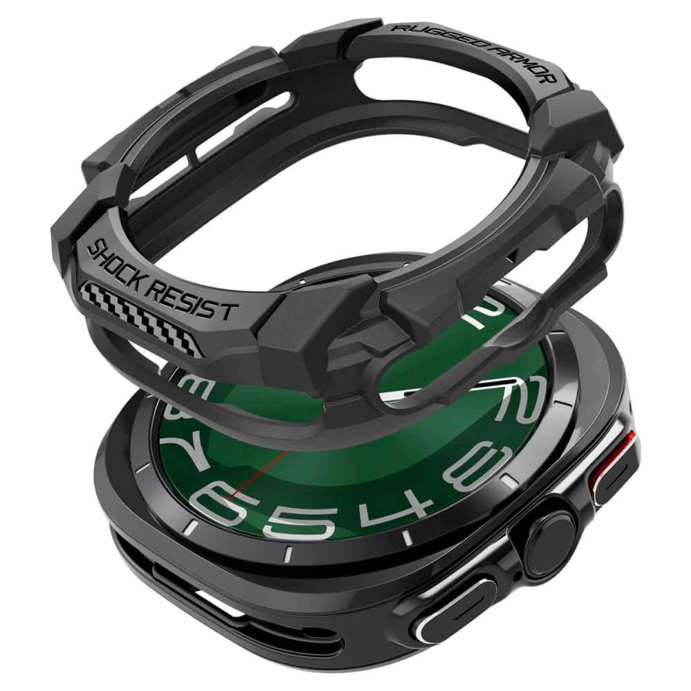 Удароустойчив TPU кейс за Samsung Galaxy Watch Ultra 47мм - Spigen Rugged Armor Case (черен) | JAR Computers Удароустойчив TPU кейс за Samsung Galaxy Watch Ultra 47мм - Spigen Rugged Armor Case (черен)