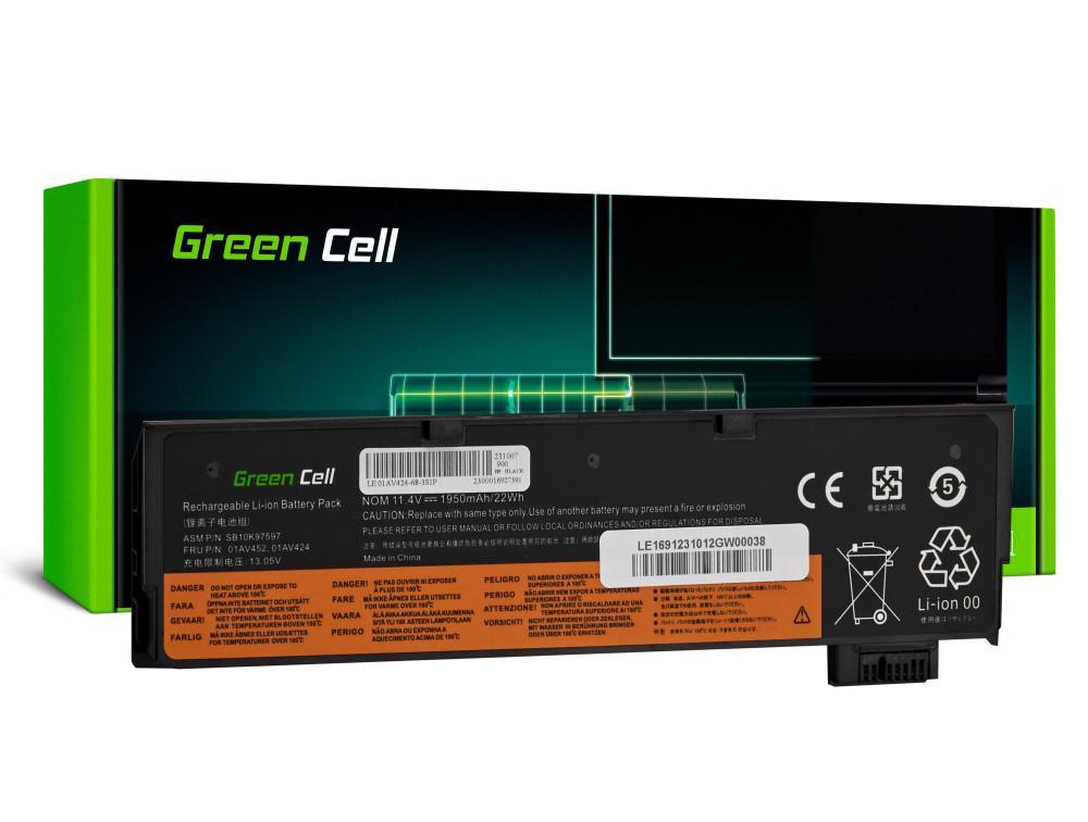 Батерия за лаптоп  Lenovo ThinkPad T470 T480 T570 T580 T25 01AV422 01AV490 LiPo 11,4V 1950mAh GREEN CELL | JAR Computers Батерия за лаптоп  Lenovo ThinkPad T470 T480 T570 T580 T25 01AV422 01AV490 LiPo 11,4V 1950mAh GREEN CELL