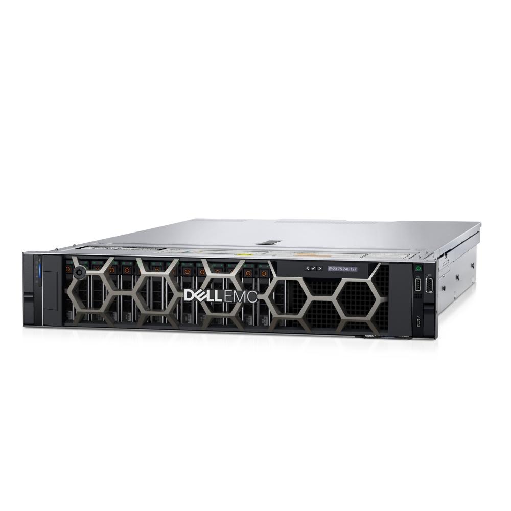 Dell PowerEdge R550, Chassis 8 x 3.5" (SAS, SATA), Intel Xeon Silver 4310, 32GB (2x16GB DDR4 RDIMM), 1x480GB SSD SATA RI, Rails Without CA, Bezel, Front PERC H755 Front Load, iDRAC9 Enterprise 15G, Dual 1100W Titanium, 3Y Basic Onsite