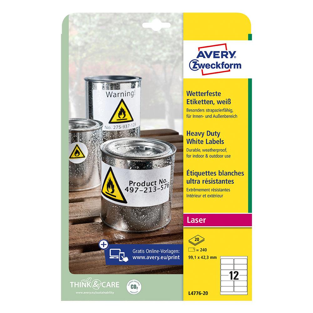 Етикети Avery Heavy Duty 99.1/42.3 12ет