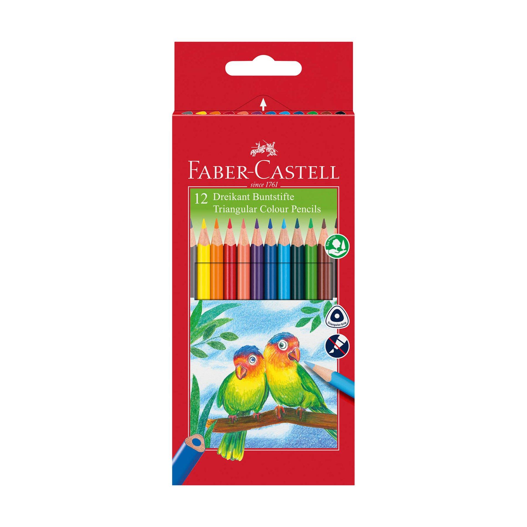 Faber-Castell Цветни моливи Eco, 12 цвята, с включена острилка