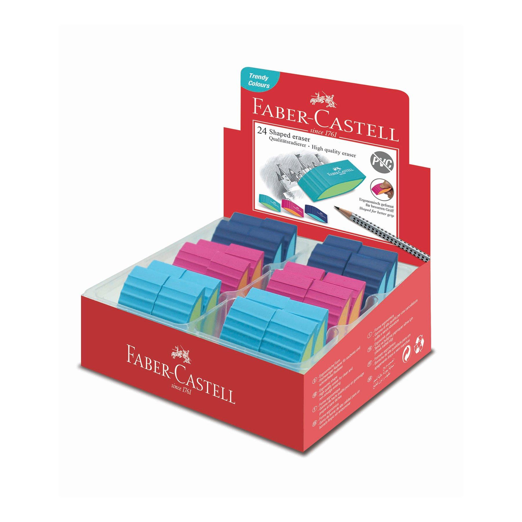 Faber-Castell Гума Trend Bicolor, микс цветове | JAR Computers Faber-Castell Гума Trend Bicolor, микс цветове