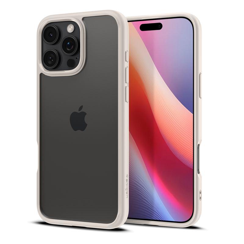 Хибриден кейс с висока степен на защита за iPhone 16 Pro - Spigen Ultra Hybrid Case (прозрачен-бежов) | JAR Computers Хибриден кейс с висока степен на защита за iPhone 16 Pro - Spigen Ultra Hybrid Case (прозрачен-бежов)