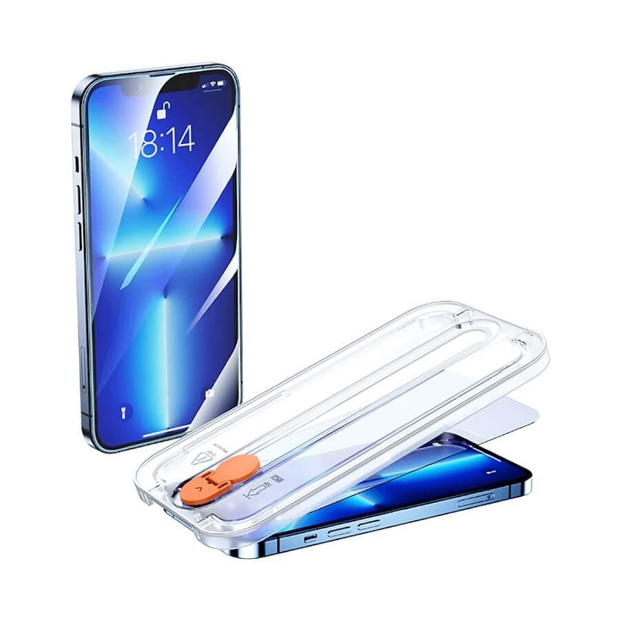 Калено стъклено защитно покритие за iPhone 13, iPhone 13 Pro - Joyroom Easy Fit Tempered Glass Screen Protector (прозрачен) | JAR Computers Калено стъклено защитно покритие за iPhone 13, iPhone 13 Pro - Joyroom Easy Fit Tempered Glass Screen Protector (прозрачен)