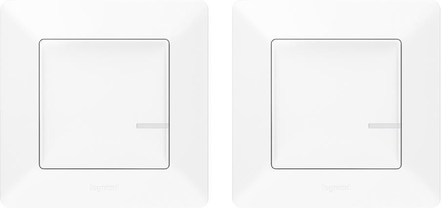 Комплект ДЕВИАТОРНА инст-я включващ ключ/димер жичен и ключ БЕЗжичен Smart Valena Life Бял с рамки Legrand с Netatmo | JAR Computers Комплект ДЕВИАТОРНА инст-я включващ ключ/димер жичен и ключ БЕЗжичен Smart Valena Life Бял с рамки Legrand с Netatmo