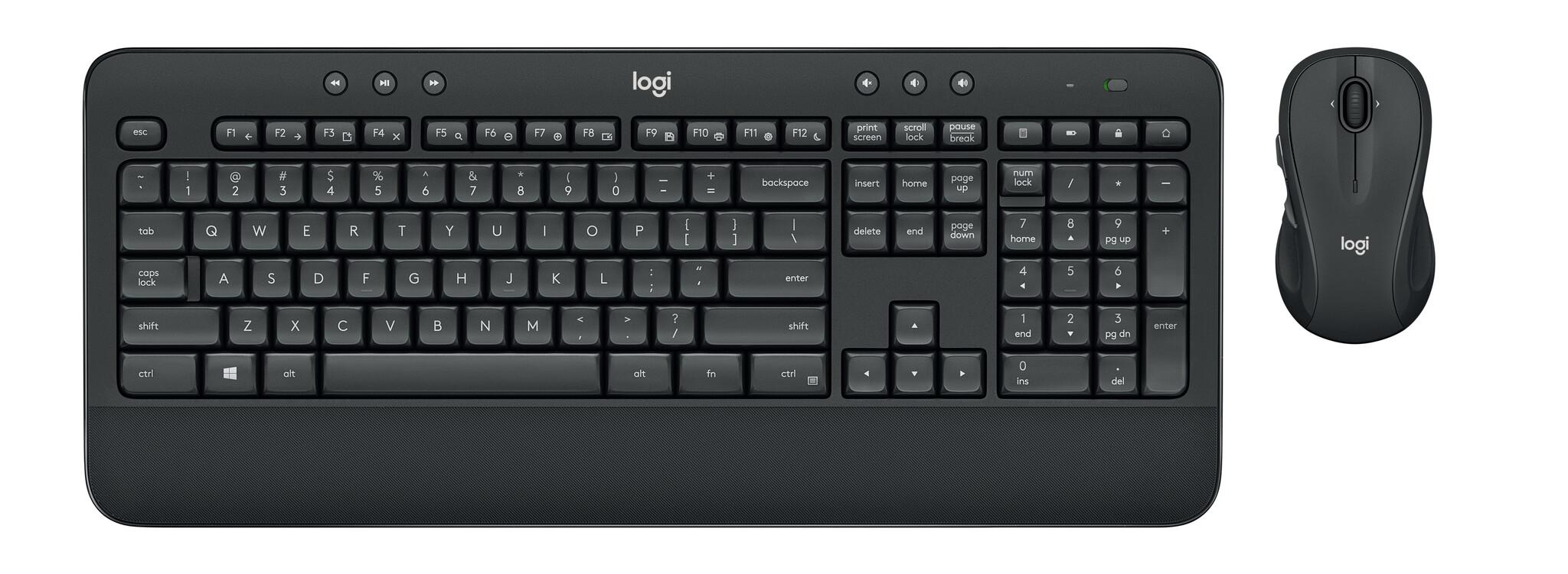 Logitech MK545 Advanced клавиатура Включена мишка Универсален USB QWERTZ Немски Черен