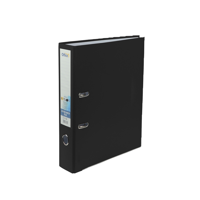 Office 1 Класьор, 5 cm, с метален кант, черен