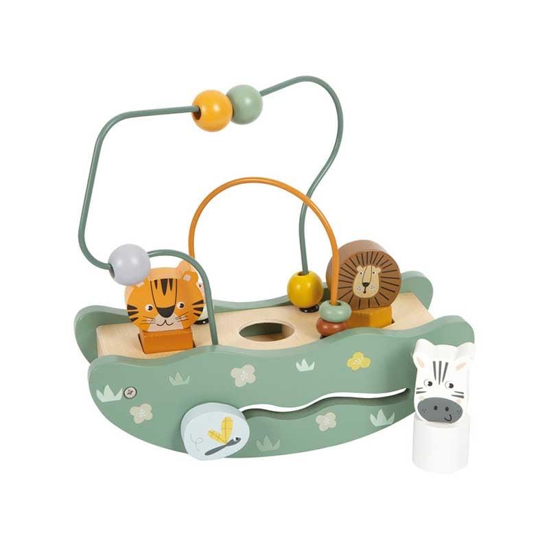 Small Foot Играчка с лабиринт Сафари, с мъниста и гъсеница | JAR Computers Small Foot Играчка с лабиринт Сафари, с мъниста и гъсеница