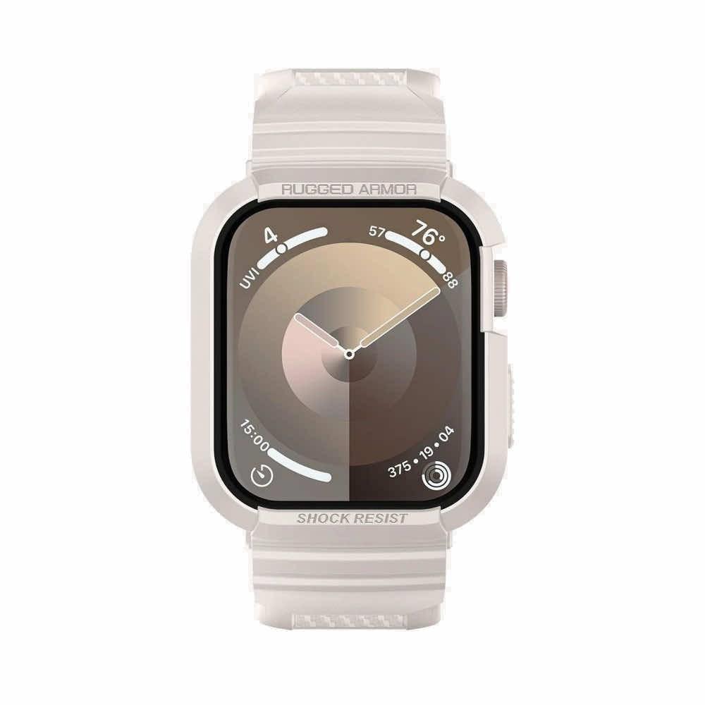 Удароустойчив TPU кейс с вградена каишка за Apple Watch 44мм, 45мм - Spigen Rugged Armor Case Pro (бежов) | JAR Computers Удароустойчив TPU кейс с вградена каишка за Apple Watch 44мм, 45мм - Spigen Rugged Armor Case Pro (бежов)
