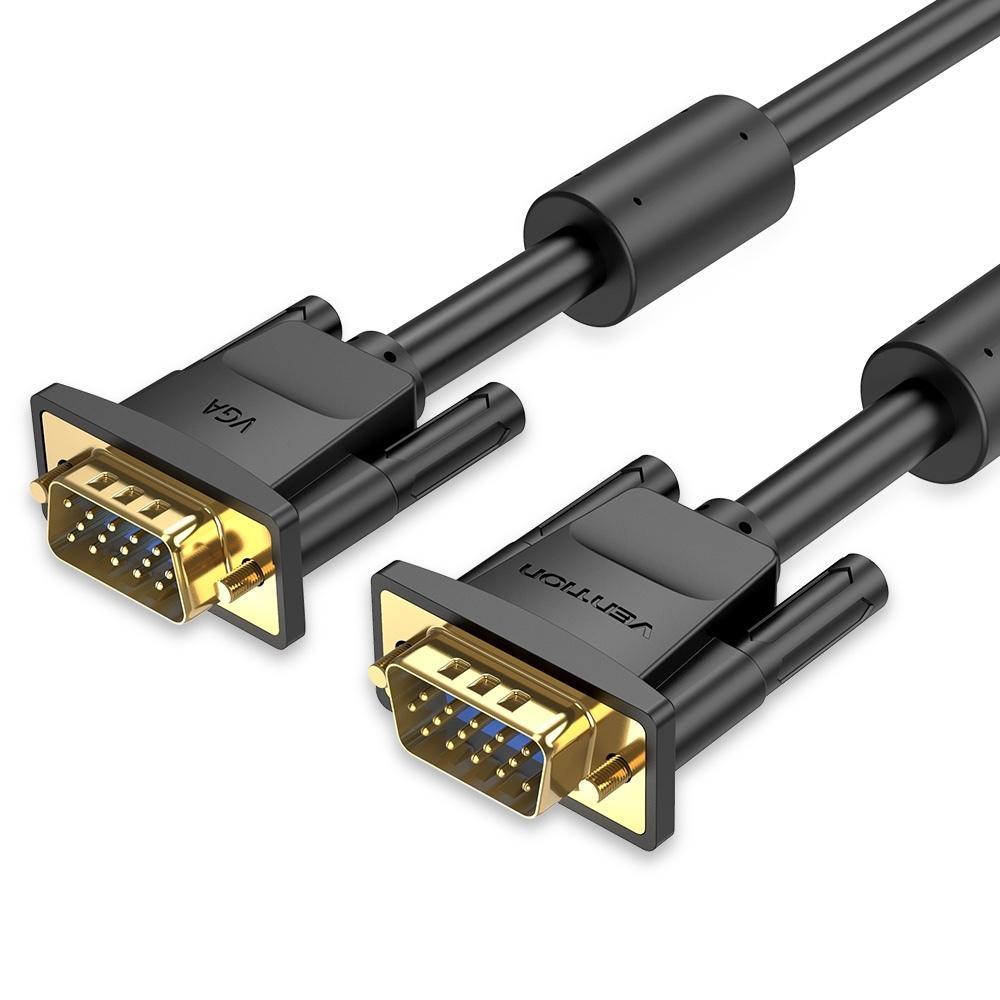 VENTION VGA (3+6) Male to Male Cable with Ferrite Cores 3M Black (DAEBI) (VENDAEBI) | JAR Computers VENTION VGA (3+6) Male to Male Cable with Ferrite Cores 3M Black (DAEBI) (VENDAEBI)