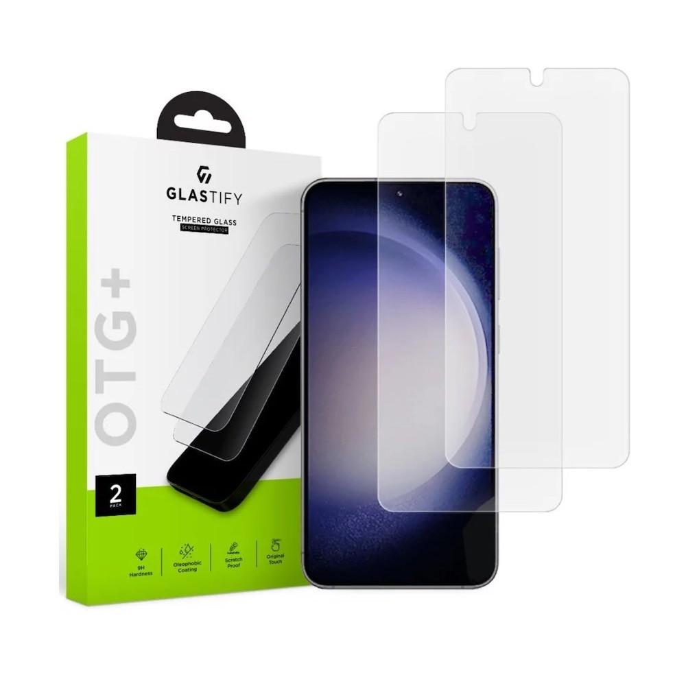 2 броя калени стъклени защитни покрития за дисплея на Samsung Galaxy S23 - Glastify OTG Plus 2.5D Tempered Glass 2 Pack (прозрачен) | JAR Computers 2 броя калени стъклени защитни покрития за дисплея на Samsung Galaxy S23 - Glastify OTG Plus 2.5D Tempered Glass 2 Pack (прозрачен)