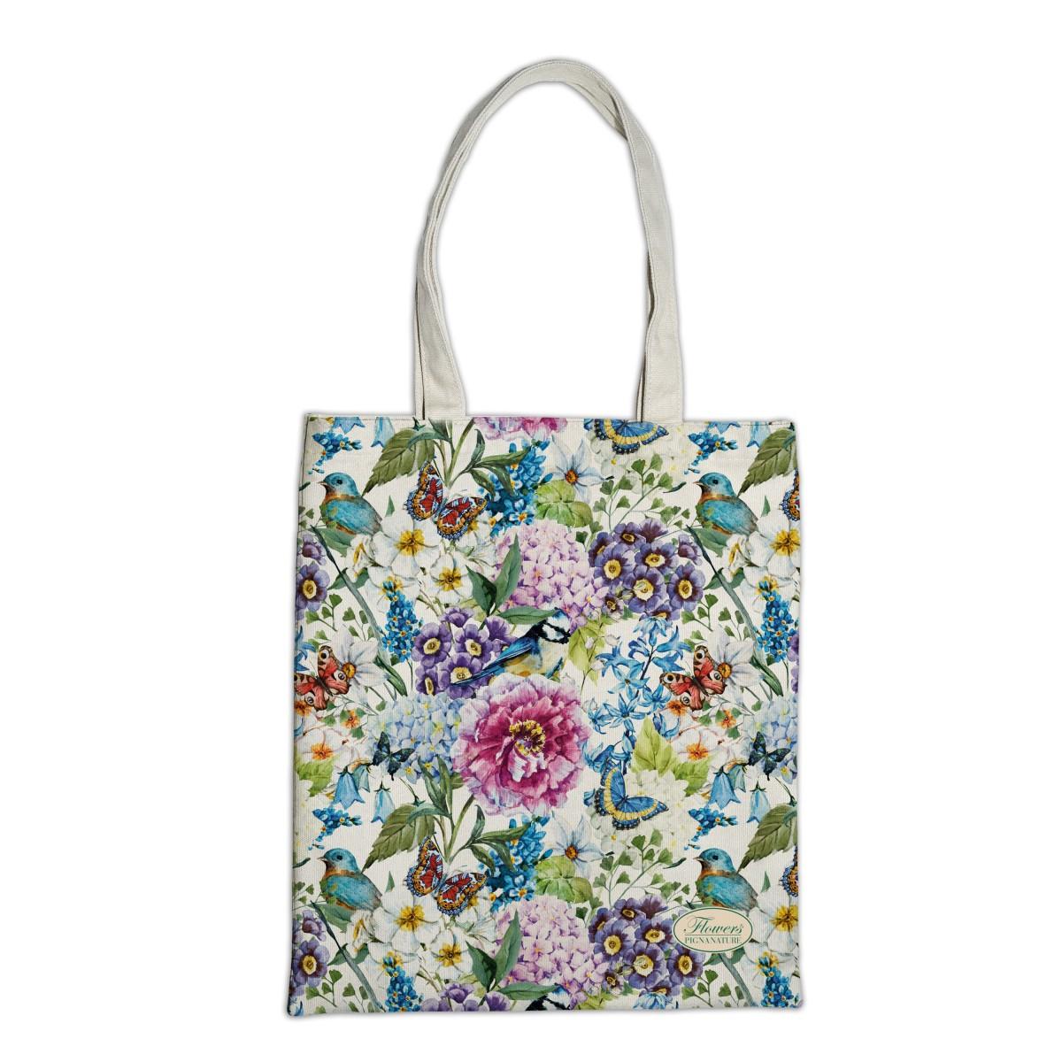 Чанта за пазар PIGNA Shoppper Nature flower, ECO памук, с дръжки | JAR Computers Чанта за пазар PIGNA Shoppper Nature flower, ECO памук, с дръжки