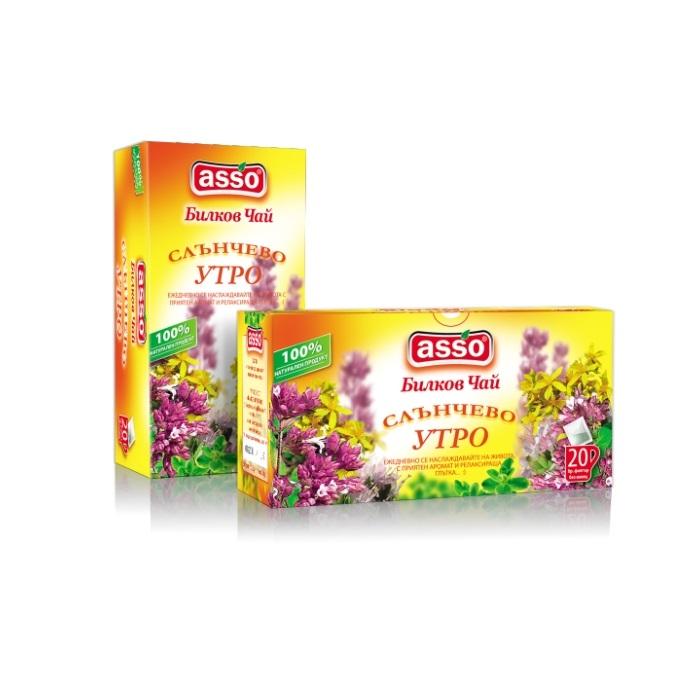 Чай ASSO Слънчево утро, кутия 20 бр. х 1.2 г | JAR Computers Чай ASSO Слънчево утро, кутия 20 бр. х 1.2 г