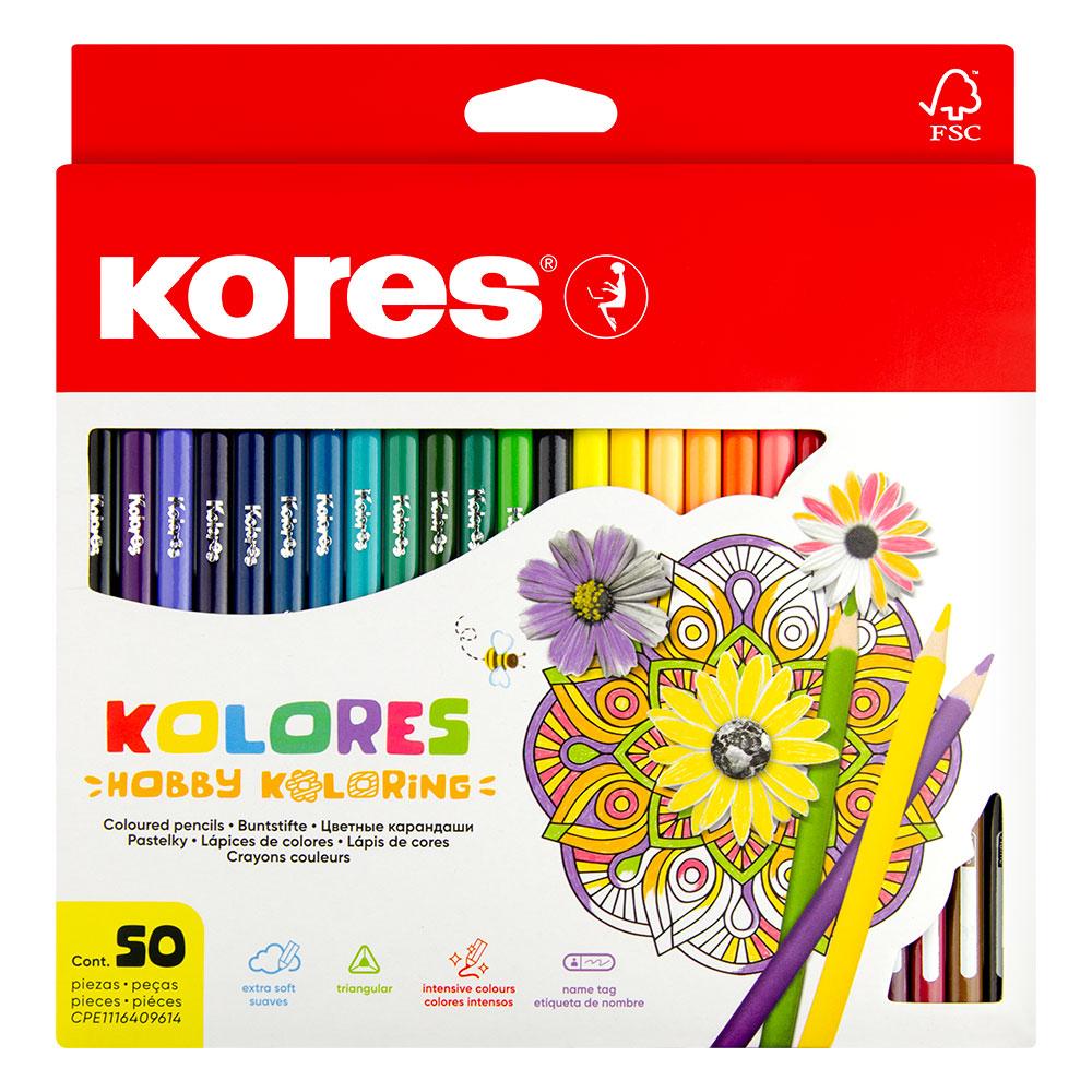 Цветни моливи Kores Kolores 50цв | JAR Computers Цветни моливи Kores Kolores 50цв