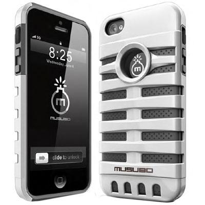 Хибриден кейс за iPhone 5, iPhone 5S, iPhone SE - Musubo Retro Case (бял) | JAR Computers Хибриден кейс за iPhone 5, iPhone 5S, iPhone SE - Musubo Retro Case (бял)