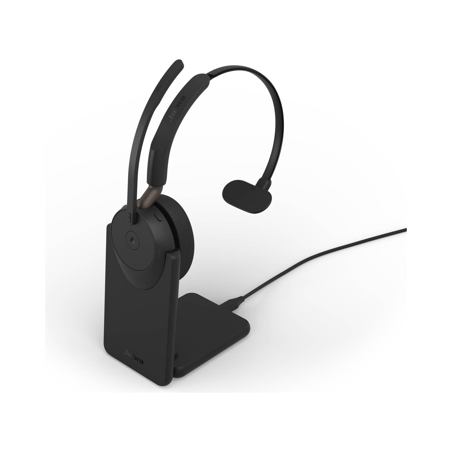 Jabra Evolve3 65 Mono безжична моно слушалка с ANC, LINK 390c, MS, зарядна стойка, черна | JAR Computers Jabra Evolve3 65 Mono безжична моно слушалка с ANC, LINK 390c, MS, зарядна стойка, черна