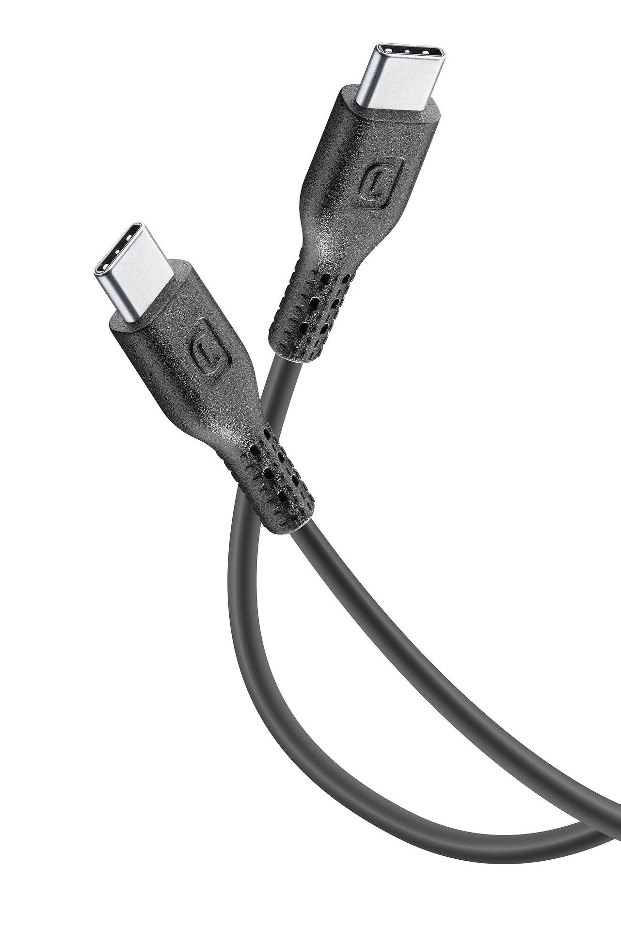 Кабел данни USB-C към USB-C 5A  черен