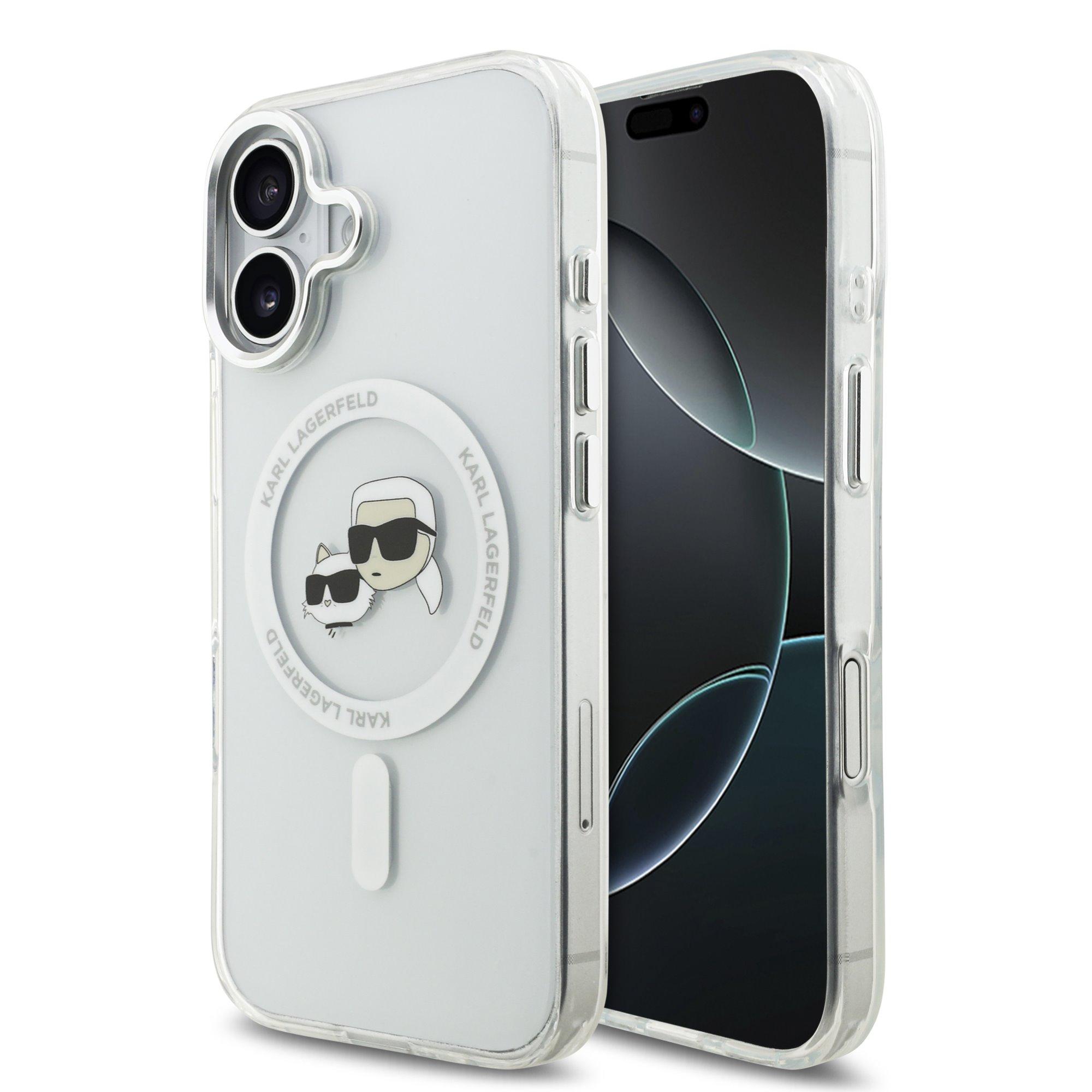 Karl Lagerfeld Калъф Apple iPhone 17 Air, IML K/C Heads Metal Frame MagSafe /прозрачен/ - KLHMP17MHLSKCH | JAR Computers Karl Lagerfeld Калъф Apple iPhone 17 Air, IML K/C Heads Metal Frame MagSafe /прозрачен/ - KLHMP17MHLSKCH