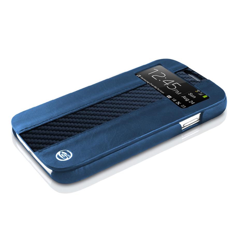 Кожен flip калъф за Samsung Galaxy S4 i9500 - Itskins Visionary Drift Leather Case (син) | JAR Computers Кожен flip калъф за Samsung Galaxy S4 i9500 - Itskins Visionary Drift Leather Case (син)