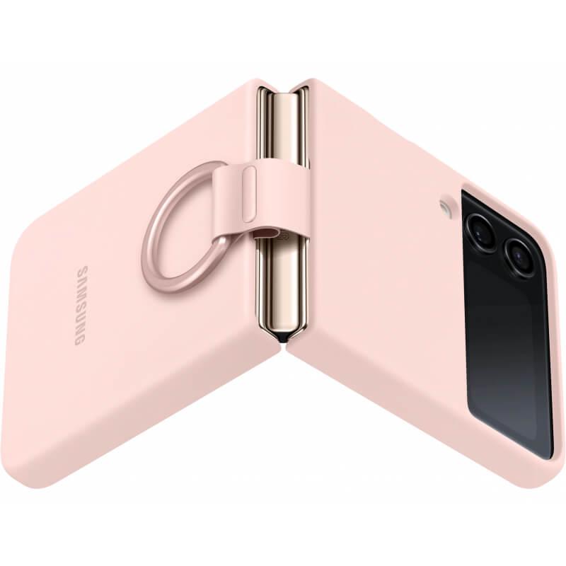 Оригинален силиконов кейс с пръстен против изпускане за Samsung Galaxy Flip 4 - Samsung Silicone Cover Ring EF-PF721TPEGWW (розов) | JAR Computers Оригинален силиконов кейс с пръстен против изпускане за Samsung Galaxy Flip 4 - Samsung Silicone Cover Ring EF-PF721TPEGWW (розов)