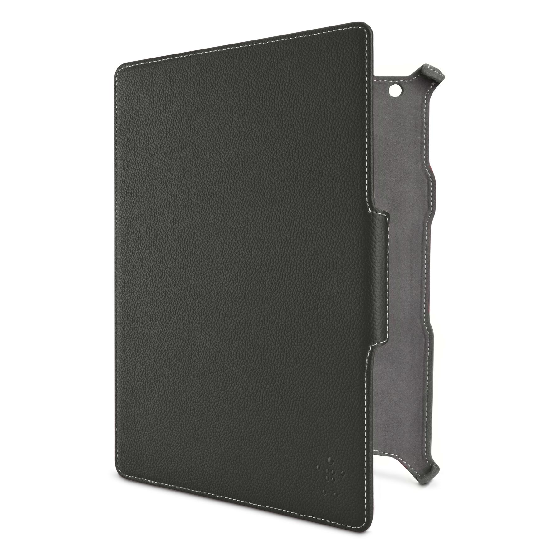 Полиуретанов калъф/стойка с Auto Wake за iPad 4, iPad 3, iPad 2 - Belkin Fitted Folio (черен) | JAR Computers Полиуретанов калъф/стойка с Auto Wake за iPad 4, iPad 3, iPad 2 - Belkin Fitted Folio (черен)