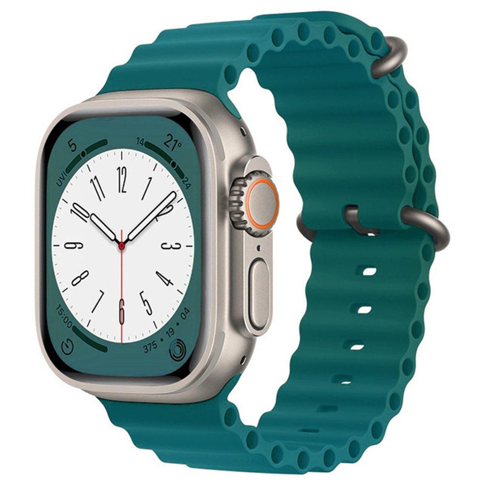 Силиконова каишка за Apple Watch 42мм, 44мм, 45мм, 46мм, Ultra, Ultra 2 49мм - Techsuit Watchband W038 (тъмнозелен) | JAR Computers Силиконова каишка за Apple Watch 42мм, 44мм, 45мм, 46мм, Ultra, Ultra 2 49мм - Techsuit Watchband W038 (тъмнозелен)