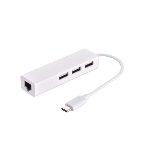 3-портов USB хъб и Ethernet порт за MacBook и устройства с USB-C - Devia Rapid USB-C Hub (бял) | JAR Computers 3-портов USB хъб и Ethernet порт за MacBook и устройства с USB-C - Devia Rapid USB-C Hub (бял)