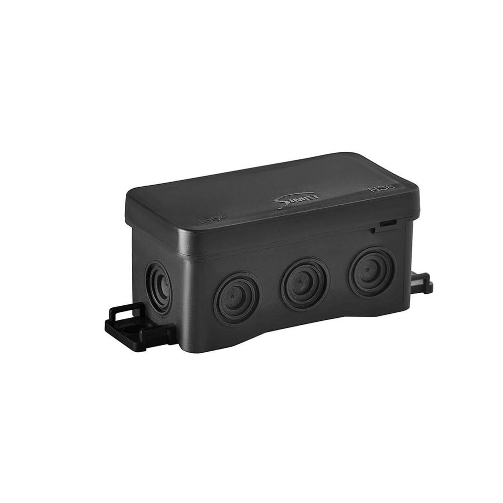 35357107 Компактна разклонителна кутия NS8, ОМ, 85x45x40 мм, IP54, black, Simet | JAR Computers 35357107 Компактна разклонителна кутия NS8, ОМ, 85x45x40 мм, IP54, black, Simet