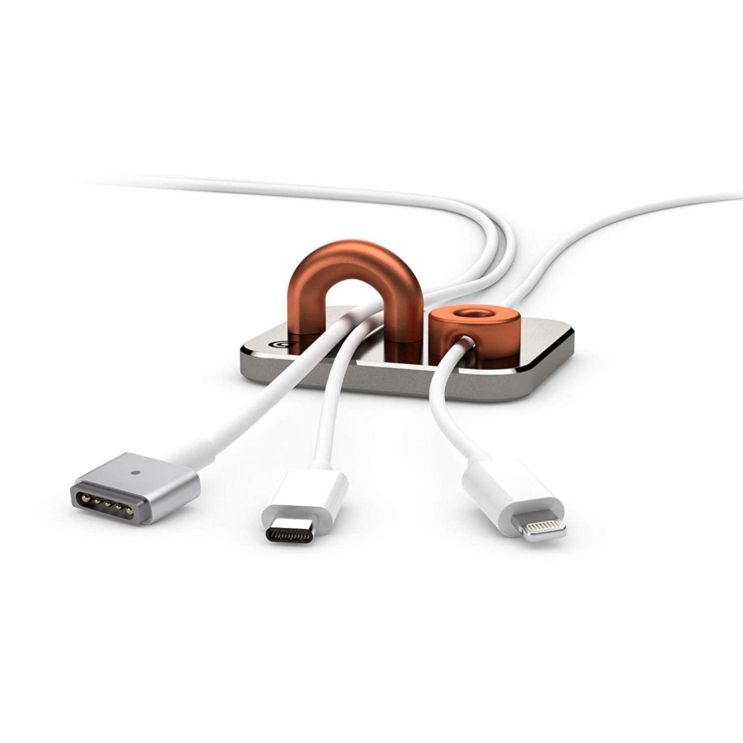 Комплект магнитен органайзер за кабели - Griffin Guide 3-Piece Magnetic Cord Organizer (сребрист) | JAR Computers Комплект магнитен органайзер за кабели - Griffin Guide 3-Piece Magnetic Cord Organizer (сребрист)