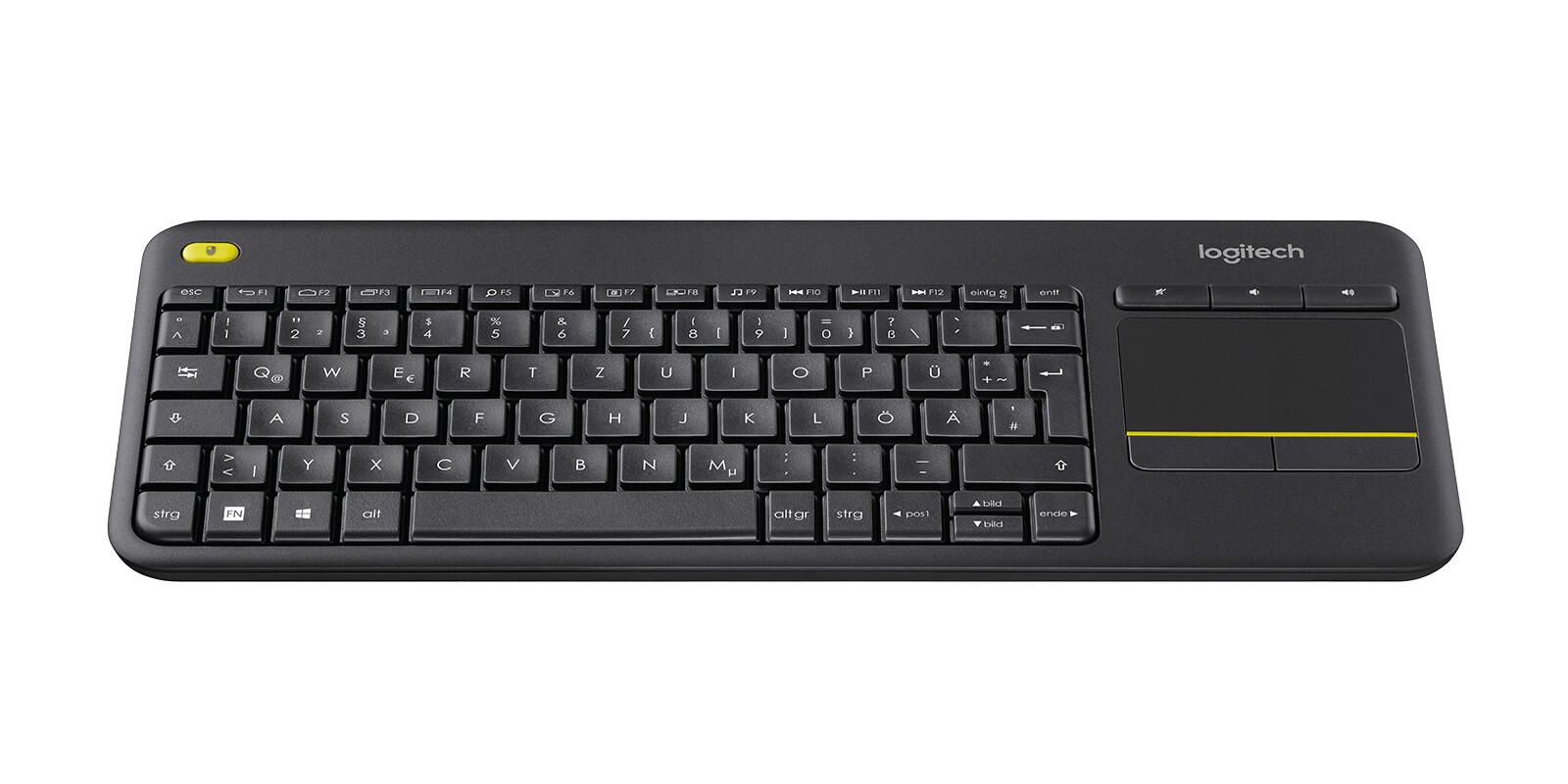 Logitech 920-007127 клавиатура За домашно ползване РЧ безжичен QWERTZ Немски Черен