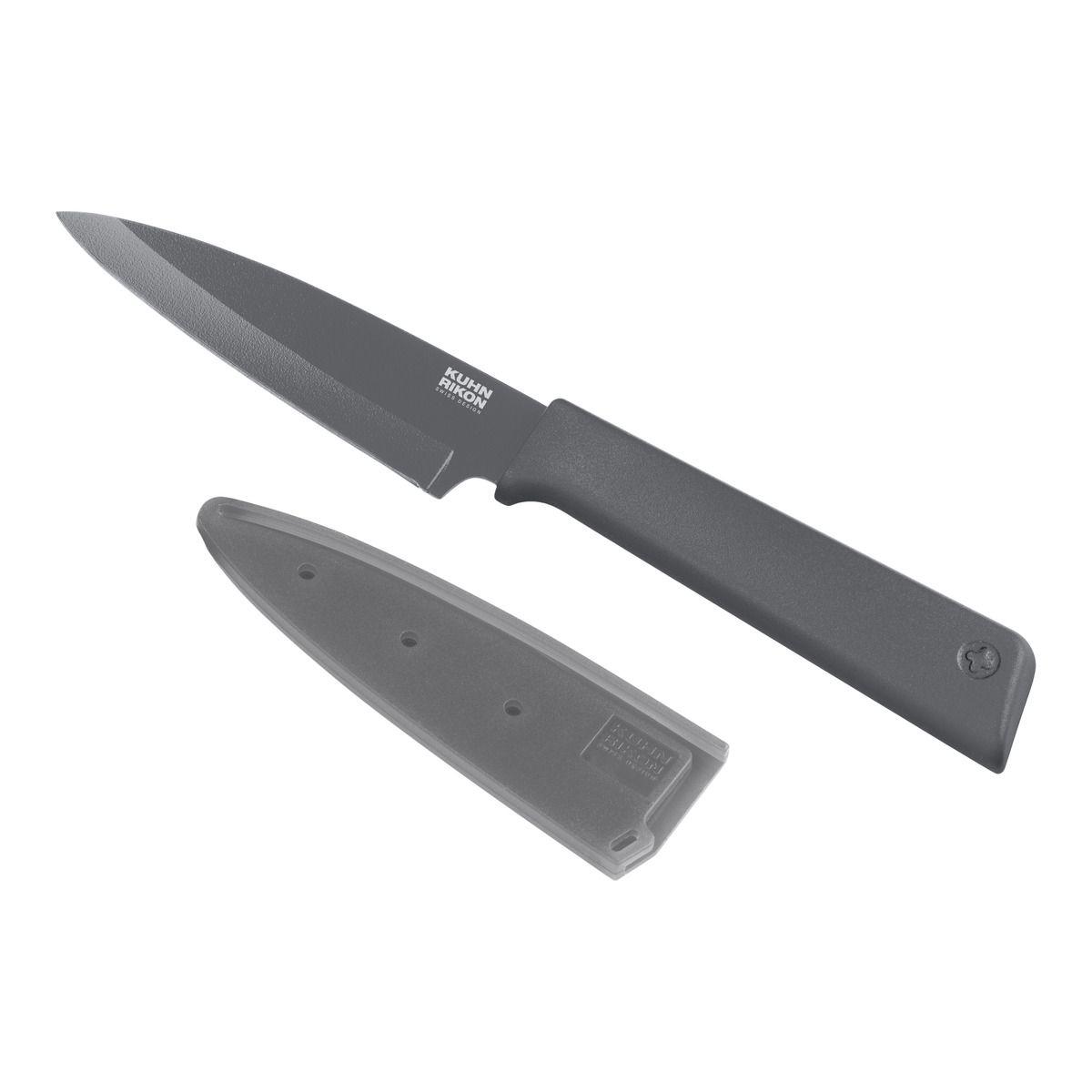 Нож Kuhn Rikon COLORI+ Paring Knife, гладко острие, сив | JAR Computers Нож Kuhn Rikon COLORI+ Paring Knife, гладко острие, сив
