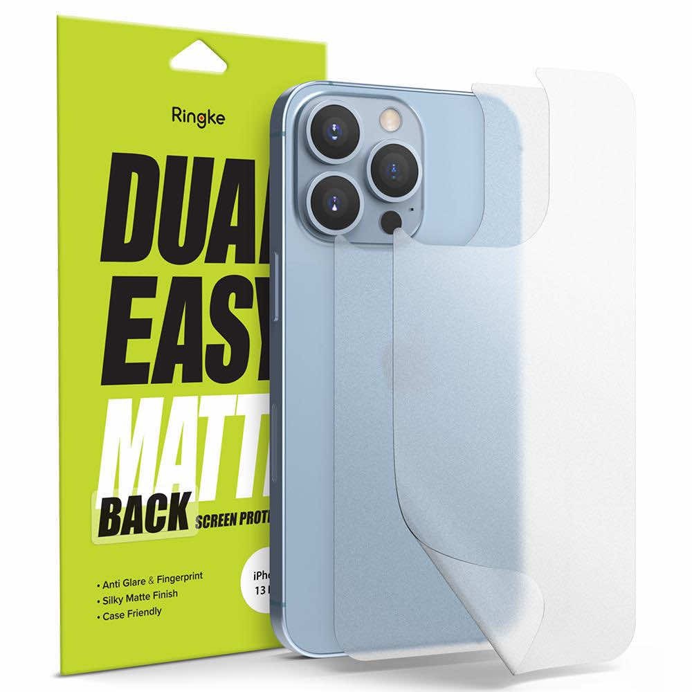 Ringke Dual Easy Matte Back Protector - два броя матови защитни покрития за задната част на iPhone 13 Pro