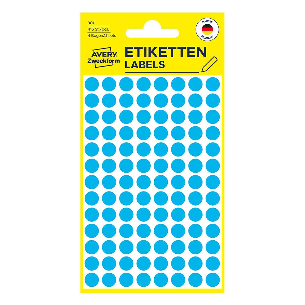 Самоз. кръгчета Avery ф8 син 416бр