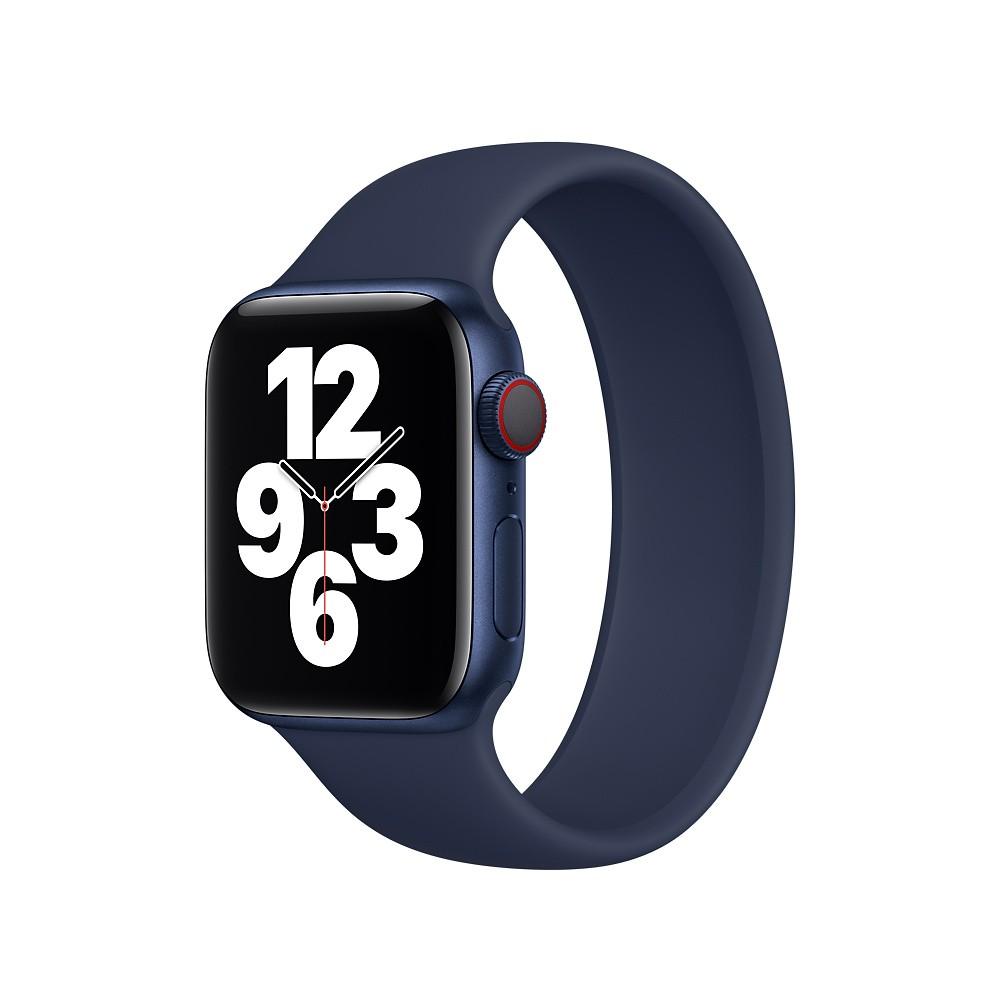 Силиконова каишка за Apple Watch 42мм, 44мм, 45 мм, 46 мм, Ultra, Ultra 2 49 мм - Sdesign Silicone SoloLoop Band (тъмносин) | JAR Computers Силиконова каишка за Apple Watch 42мм, 44мм, 45 мм, 46 мм, Ultra, Ultra 2 49 мм - Sdesign Silicone SoloLoop Band (тъмносин)