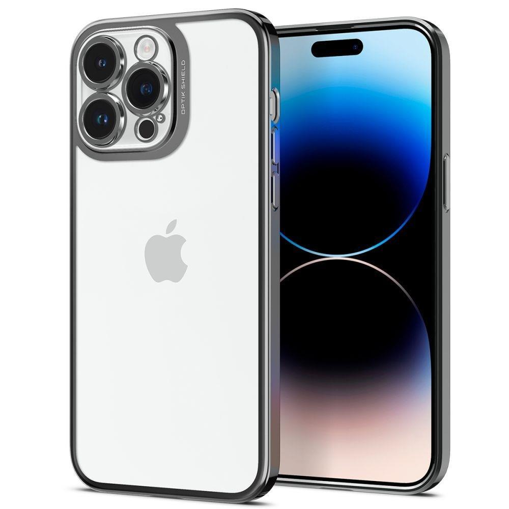 Тънък силиконов (TPU) калъф за iPhone 14 Pro Max - Spigen Optik Crystal Case (сив-прозрачен) | JAR Computers Тънък силиконов (TPU) калъф за iPhone 14 Pro Max - Spigen Optik Crystal Case (сив-прозрачен)