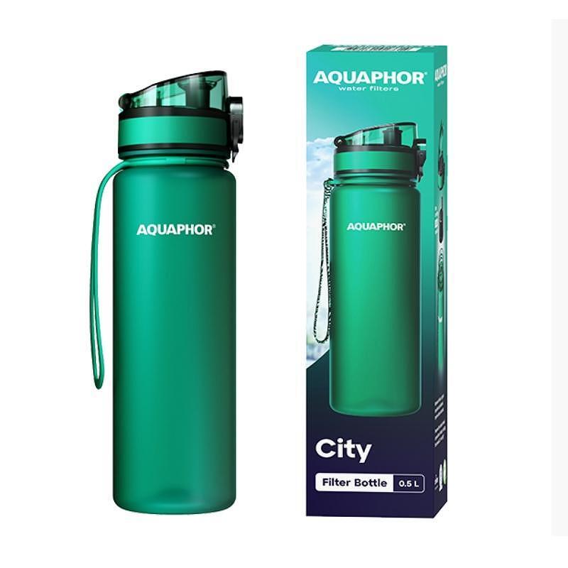 Бутилка Aquaphor Филтрираща City Tritan тъмно зелена | JAR Computers Бутилка Aquaphor Филтрираща City Tritan тъмно зелена