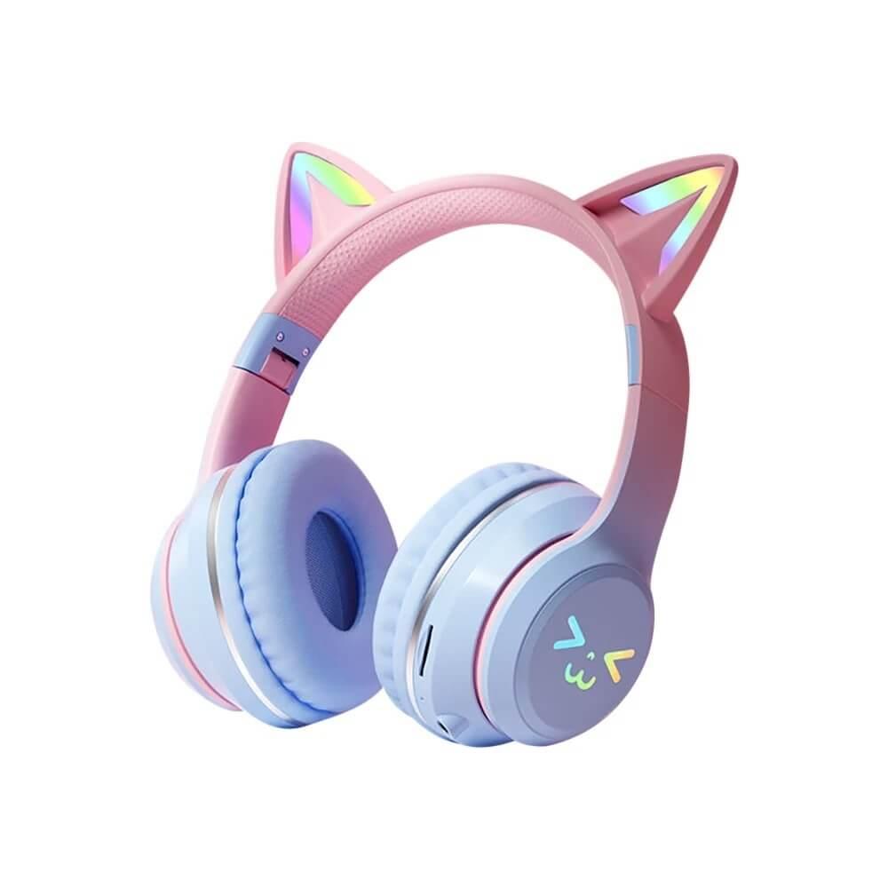 Catear CA-042 BT Kids Wireless On-Ear Headphones - безжични блутут слушалки, подходящи за деца (розов-син)