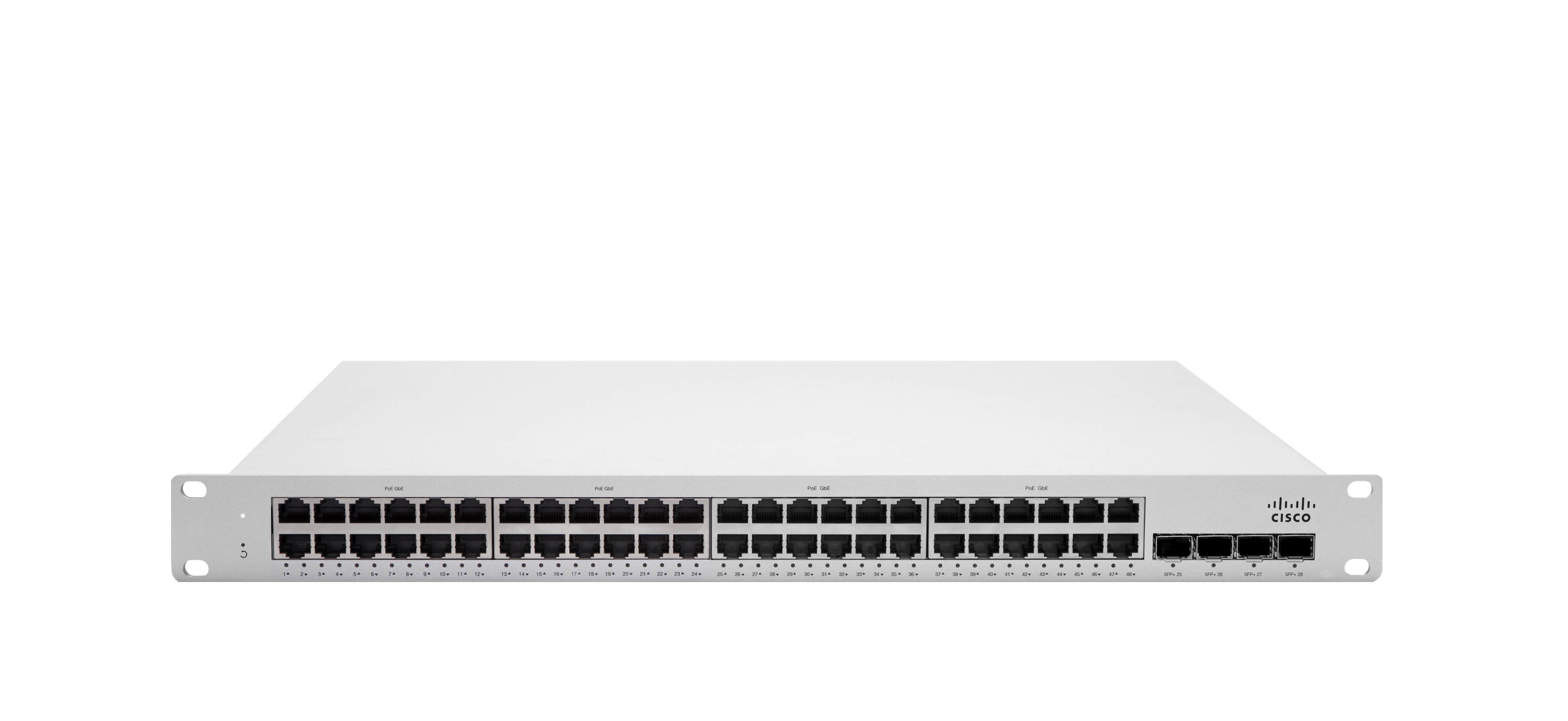 Cisco Meraki MS225-48LP Управляем L2 Gigabit Ethernet (10/100/1000) Захранване по Ethernet (PoE) 1U Сив | JAR Computers Cisco Meraki MS225-48LP Управляем L2 Gigabit Ethernet (10/100/1000) Захранване по Ethernet (PoE) 1U Сив
