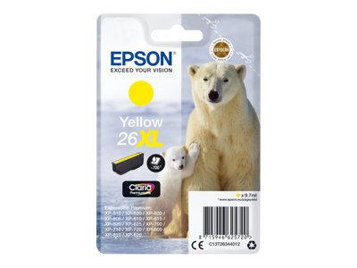 EPSON 3LB 26XL ink cartridge yellow high capacity 9.7ml 700 pages 1-pack RF-AM blister w/s
