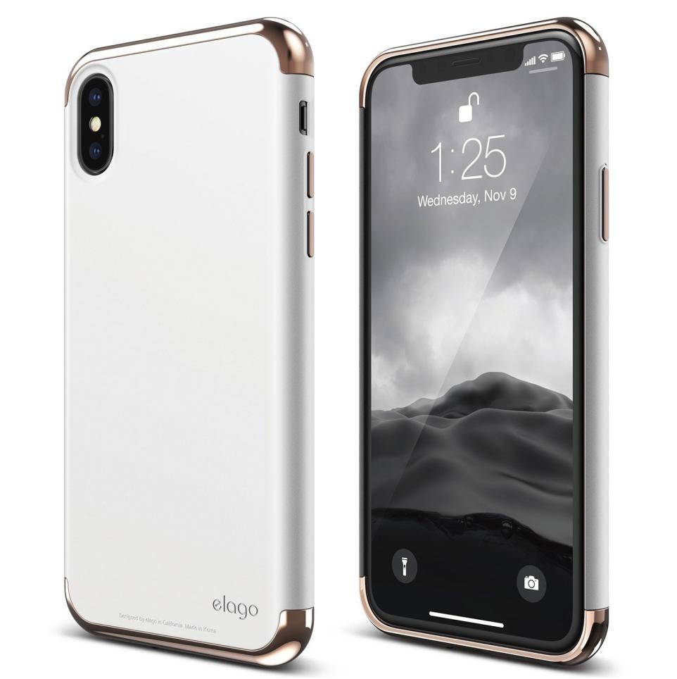 Качетвен хибриден кейс за iPhone XS, iPhone X - Elago Empire Case (бял) | JAR Computers Качетвен хибриден кейс за iPhone XS, iPhone X - Elago Empire Case (бял)