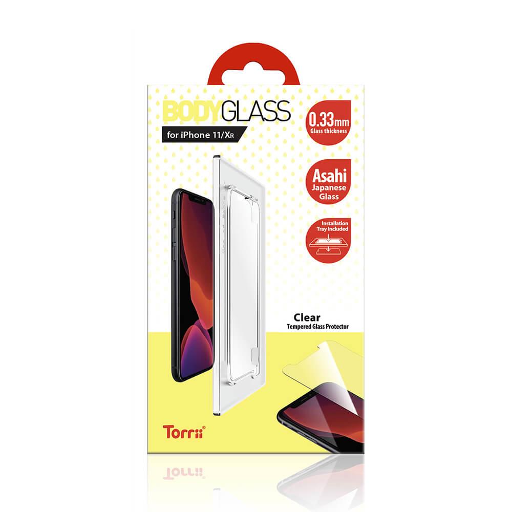 Калено стъклено защитно покритие за iPhone 11, iPhone XR - Torrii BodyGlass 2.5D Glass (прозрачен) | JAR Computers Калено стъклено защитно покритие за iPhone 11, iPhone XR - Torrii BodyGlass 2.5D Glass (прозрачен)