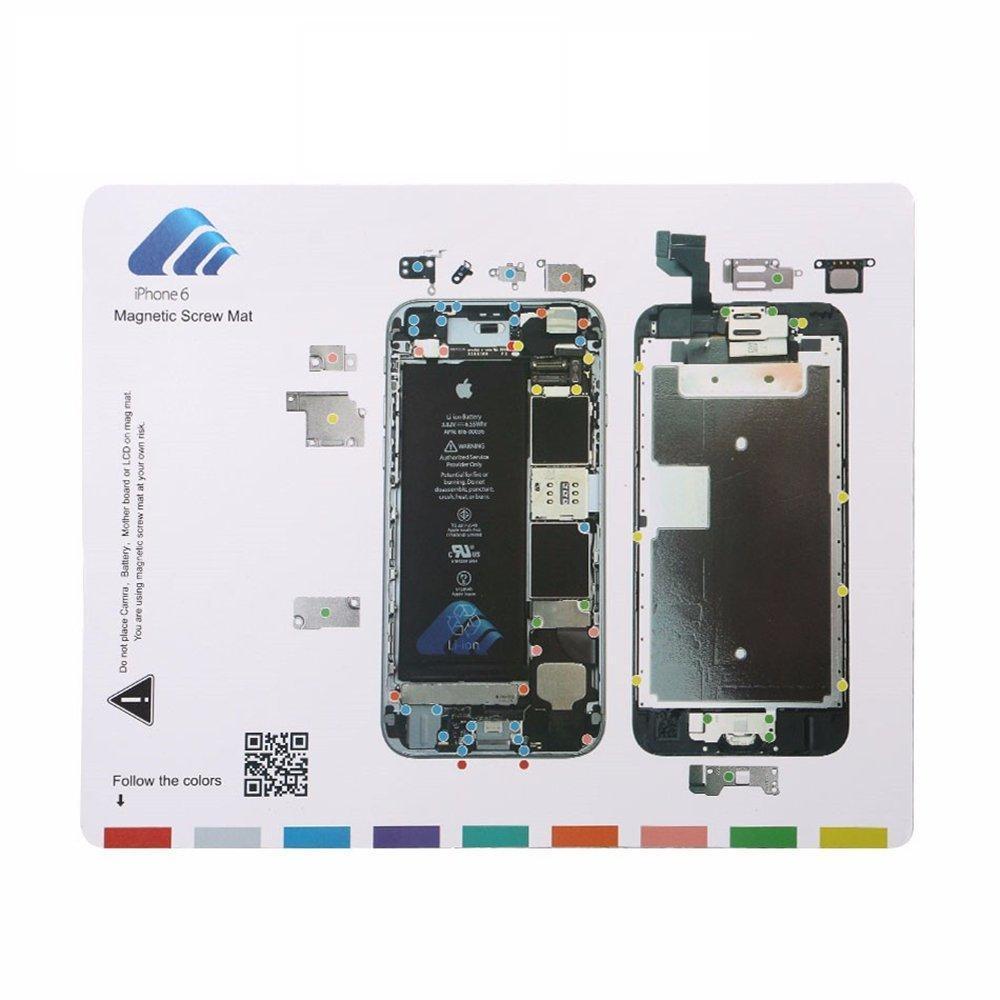 Магнитна дъска за организиране на ремонта на iPhone 6 - Magnetic iPhone 6 Screw Mat | JAR Computers Магнитна дъска за организиране на ремонта на iPhone 6 - Magnetic iPhone 6 Screw Mat