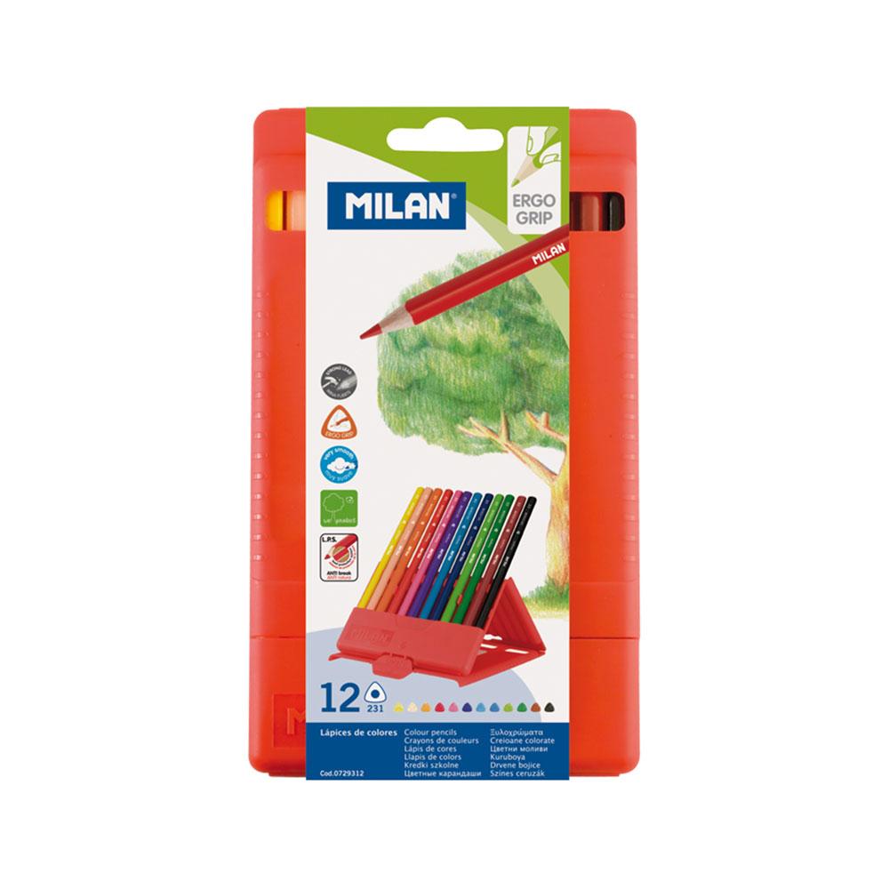Milan Цветни моливи, в кутия, 12 цвята, опаковка 6