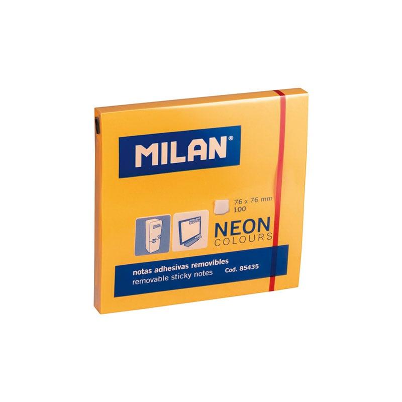 Milan Самозалепващи листчета, 76 x 76 mm, оранжеви, 100 листа, опаковка 10 | JAR Computers Milan Самозалепващи листчета, 76 x 76 mm, оранжеви, 100 листа, опаковка 10
