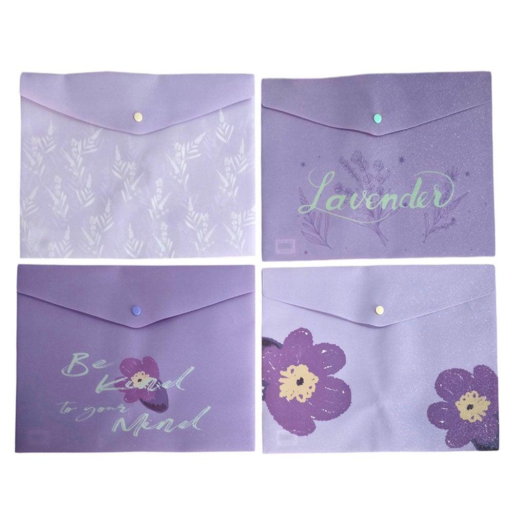 Папка Carta, A4, с копче, цветя, асорти, 1 брой